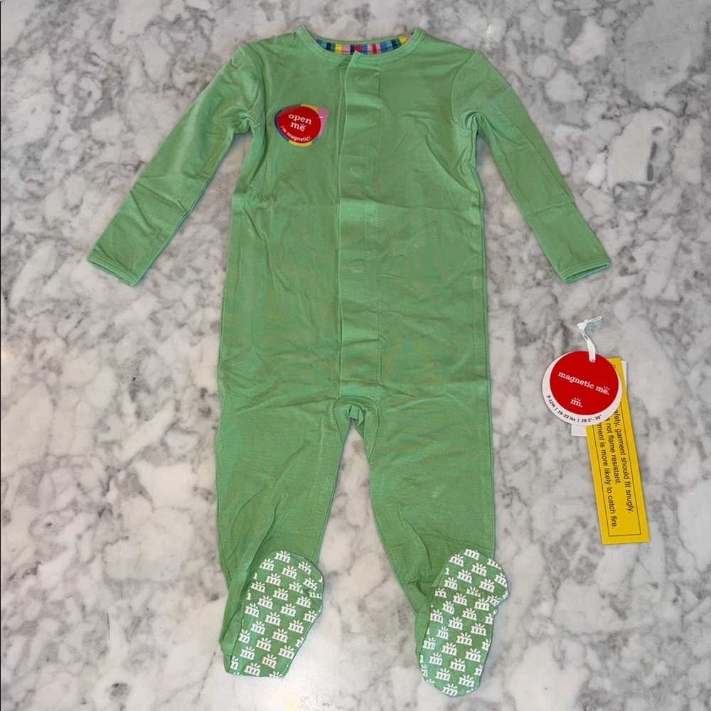 NWT Magnetic Me Modal Green Kids Footie